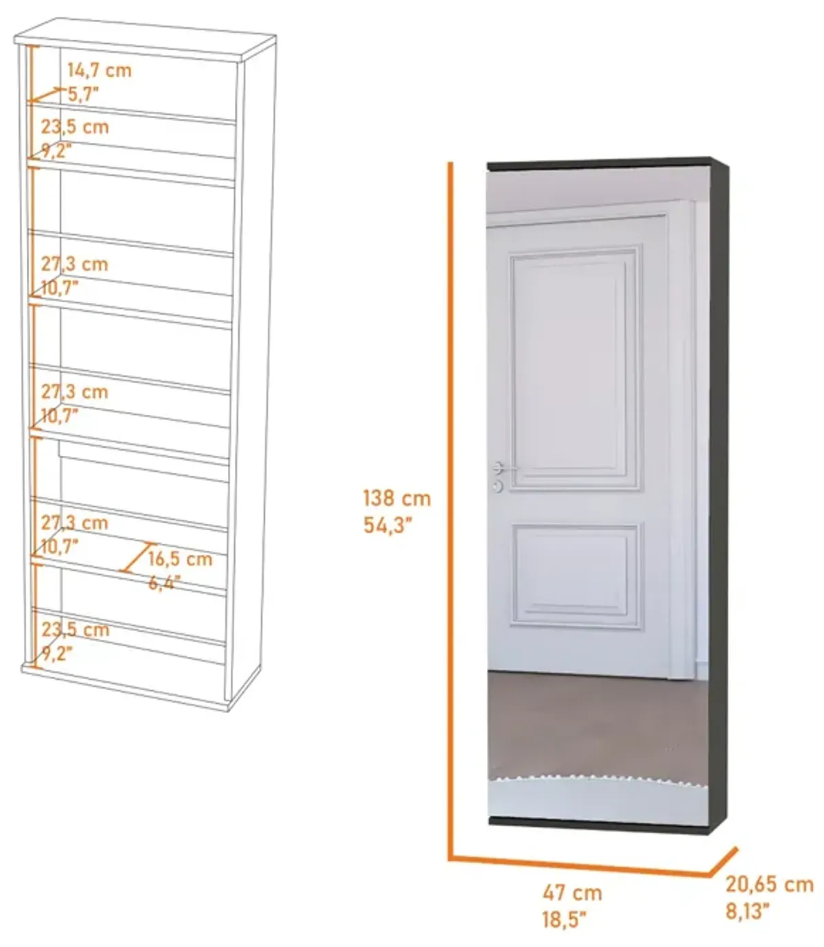 Baylon 4-Drawer 1-Shelf Dresser White