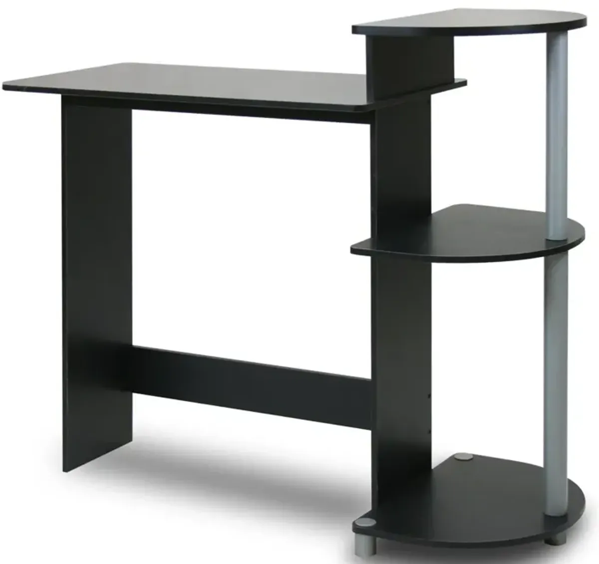 Hivvago Contemporary Computer Desk in Black Grey Finish