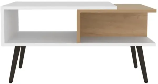 Vowinckel Coffee table, Living Room, White/ Light Pine