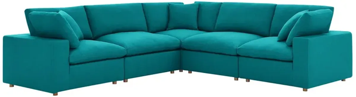 Commix Down Filled Overstuffed 5 Piece 5-Piece Sectional Sofa