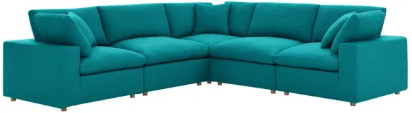 Commix Down Filled Overstuffed 5 Piece 5-Piece Sectional Sofa