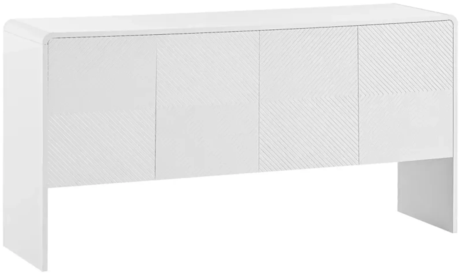 60" Sideboard With Adjustable Shelves Living Room & Entryway, White