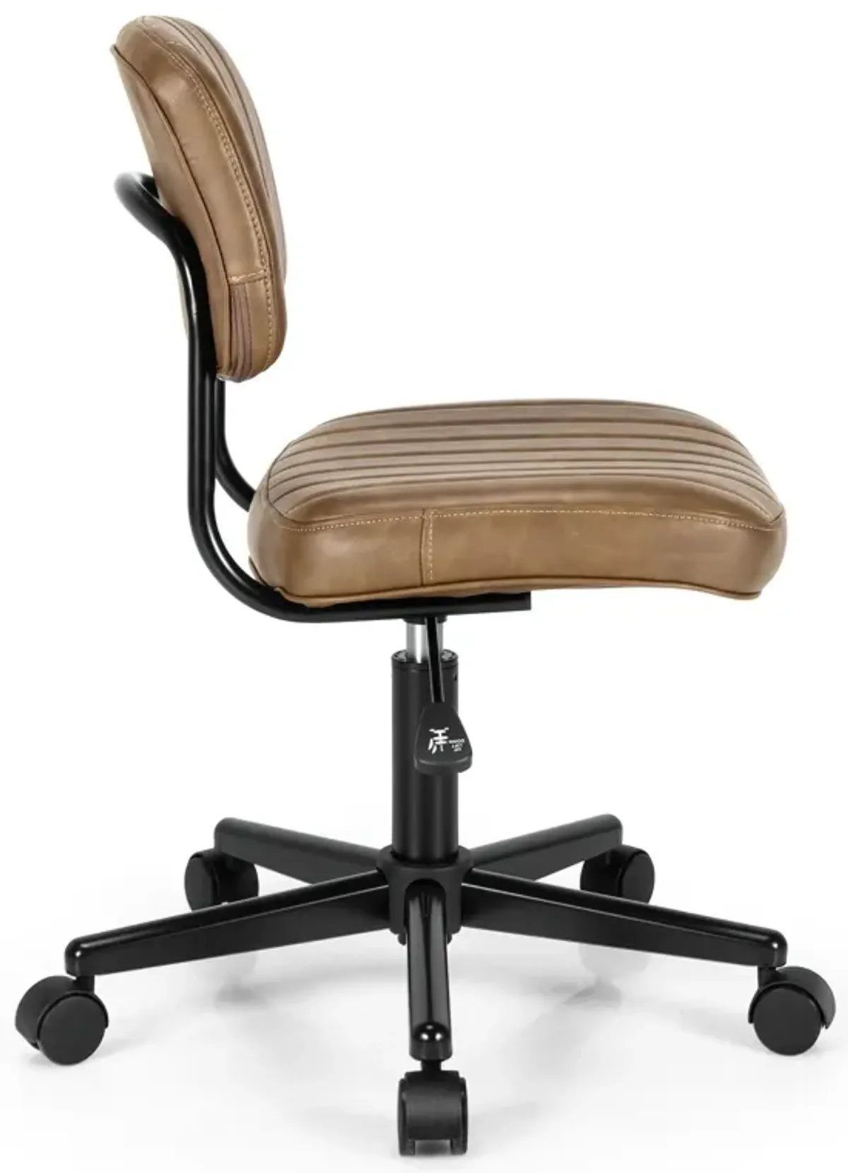 PU Leather Adjustable Office Chair  Swivel Task Chair with Backrest