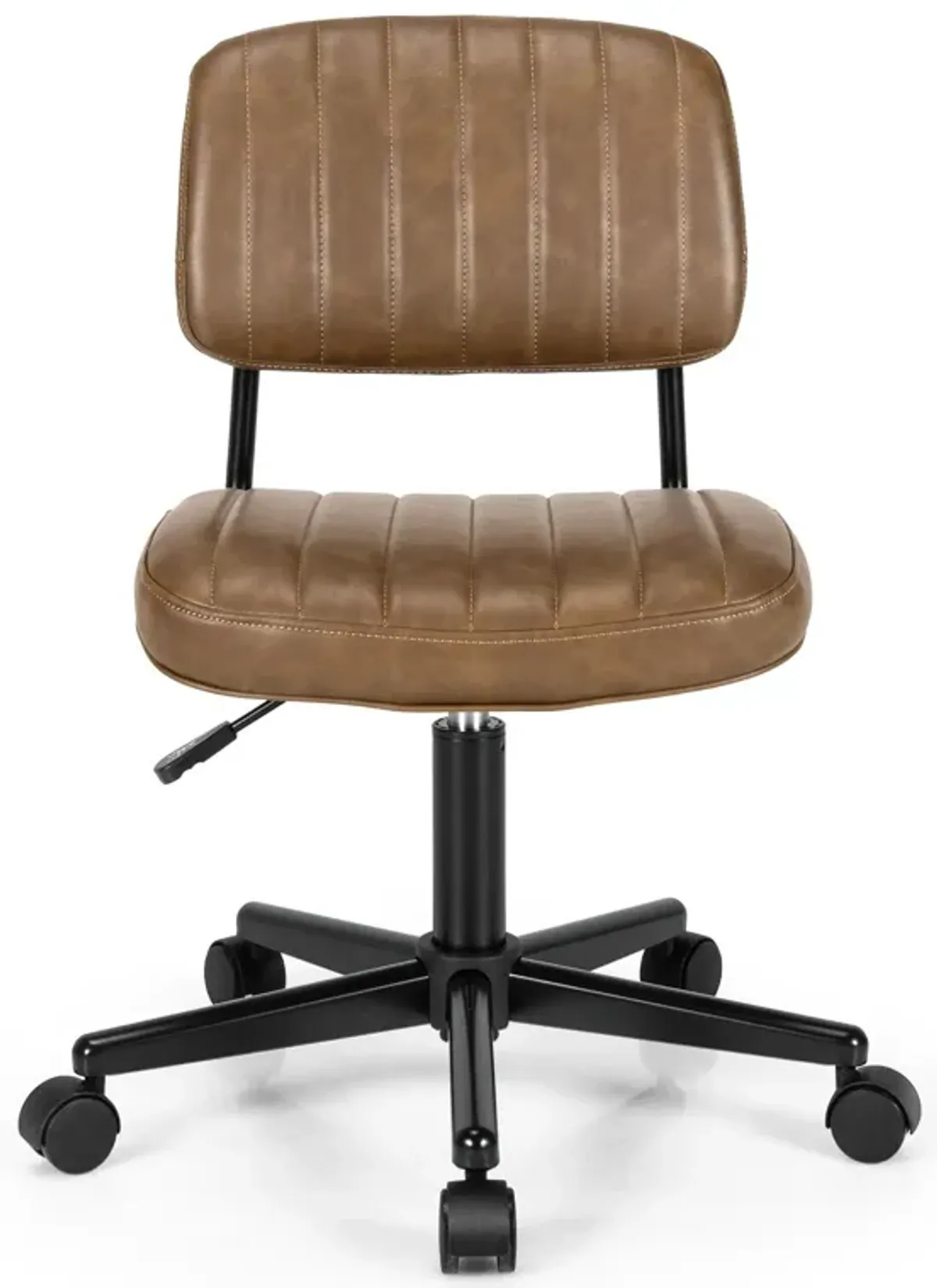 PU Leather Adjustable Office Chair  Swivel Task Chair with Backrest