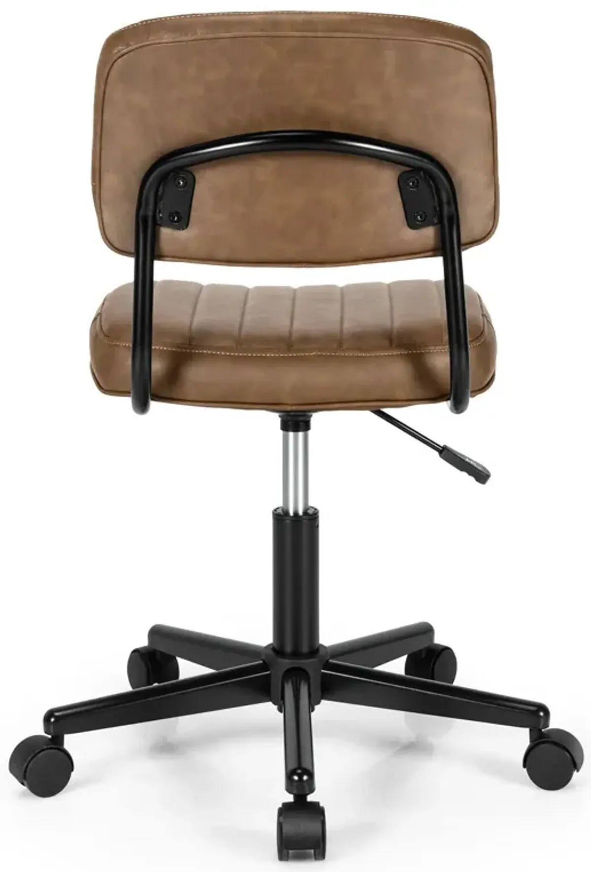 PU Leather Adjustable Office Chair  Swivel Task Chair with Backrest