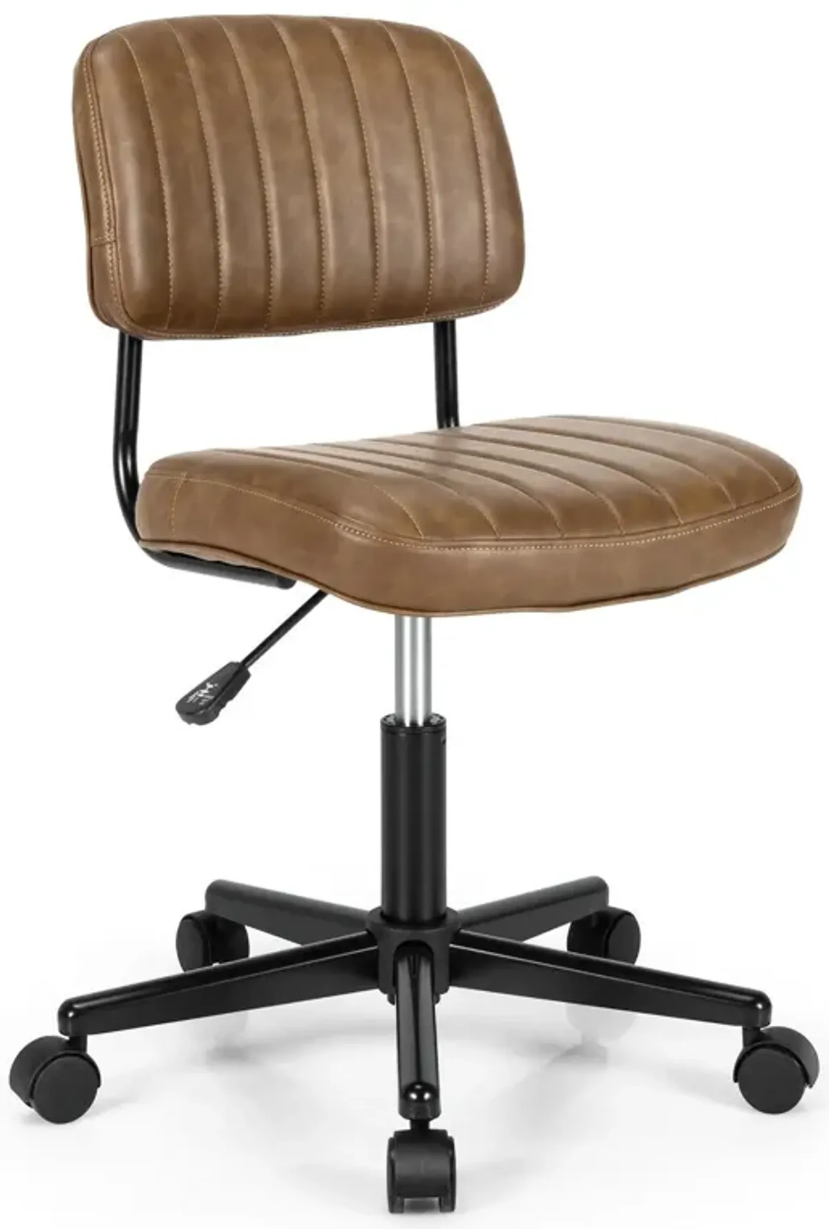 PU Leather Adjustable Office Chair  Swivel Task Chair with Backrest