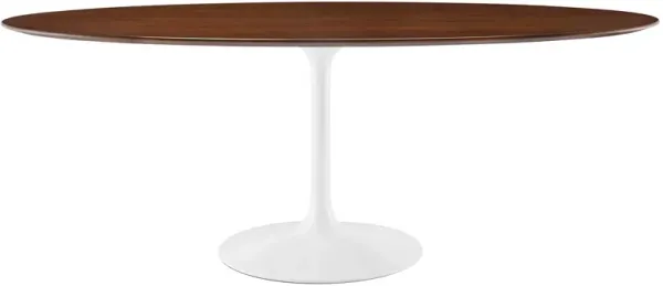 Modway - Lippa 78" Oval Wood Dining Table Walnut