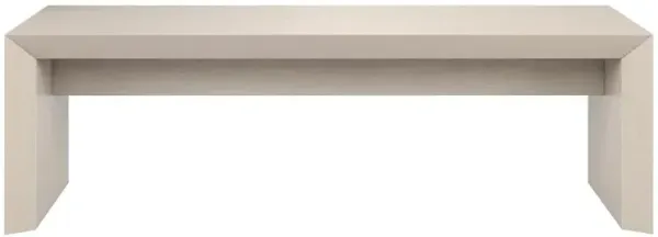 Hudson&Canal Oswin 48 Wide Rectangular Coffee Table in Alder White