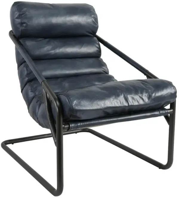 Belen Kox Channel Back Leather Accent Chair, Belen Kox