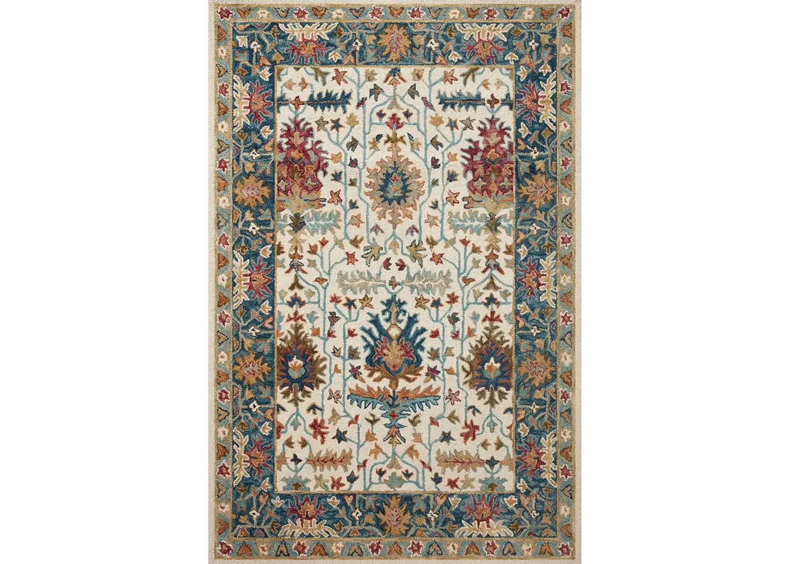 Victoria VK-23 Ivory / Sky 5''0" x 7''6" Rug by