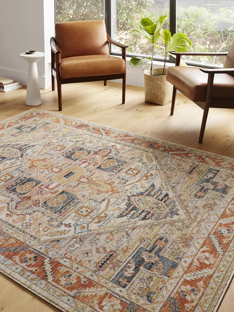 Jocelyn JOC01 Sand/Multi 5'5" x 7'6" Rug