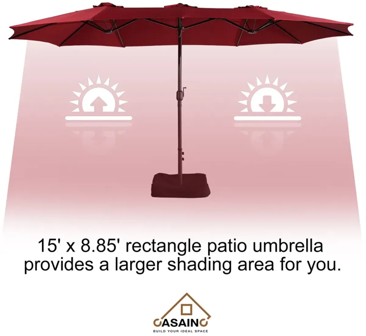 15ft Patio Maket Umbrella with base