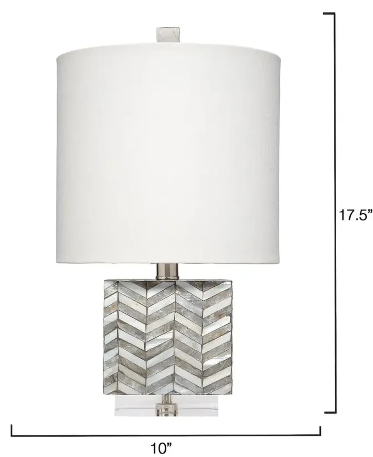 Garbo Table Lamp, Mixed Grey