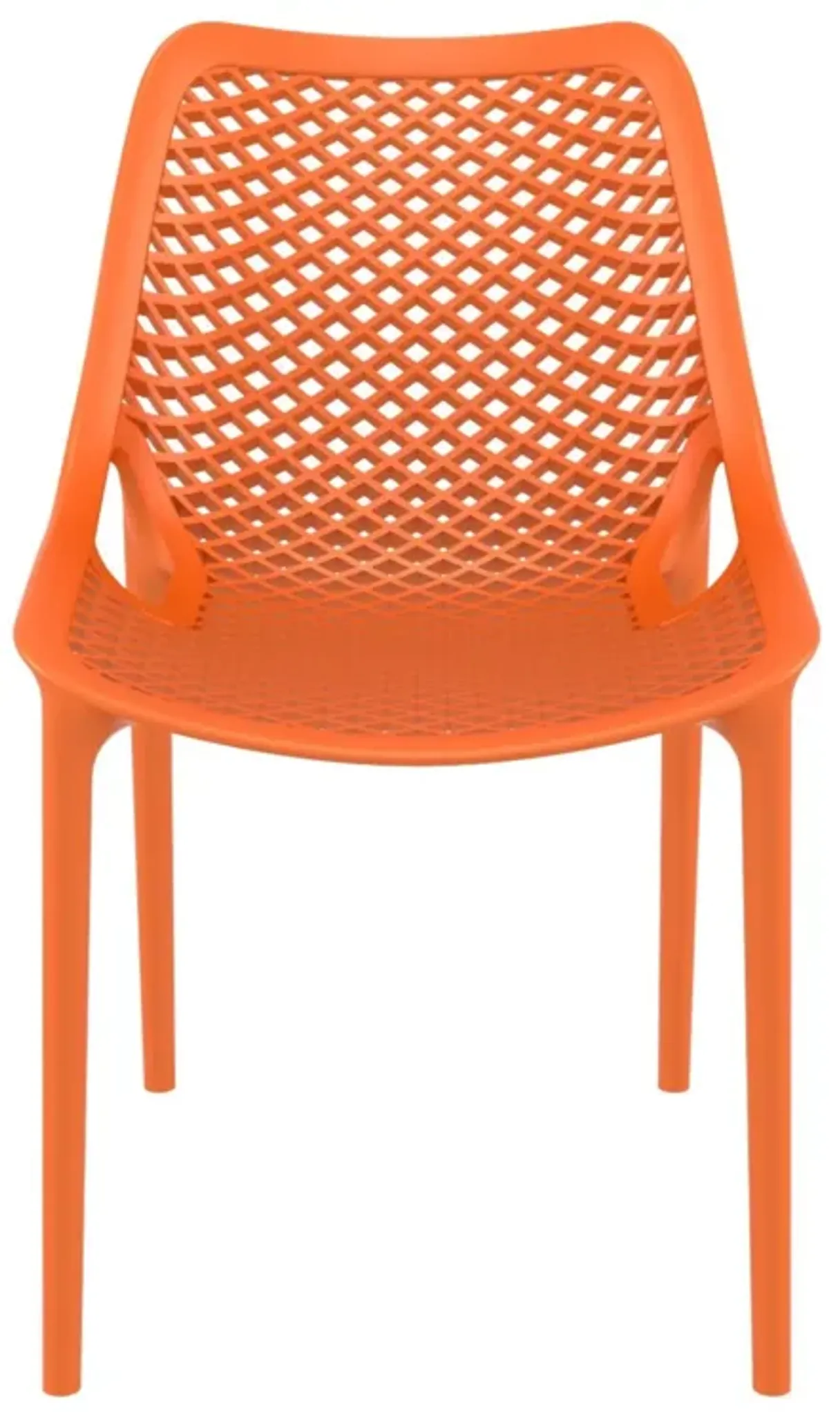 32.25" Black Stackable Outdoor Patio Dining Chair