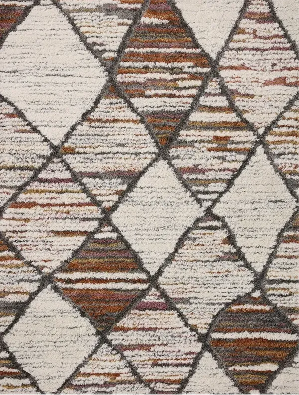 Levitt Shag Ivory/Fiesta 9'3" x 13' Area Rug