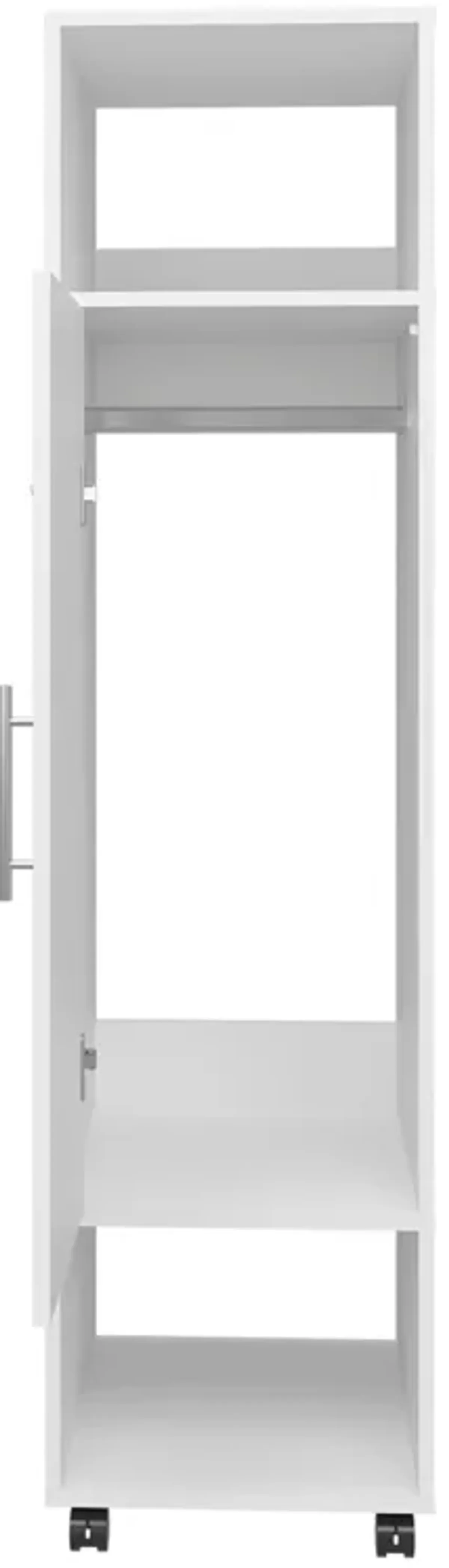 Ambler Armoire 62.9"H, with 1 Door, 3 Shelves, and Full-Length Mirror, White