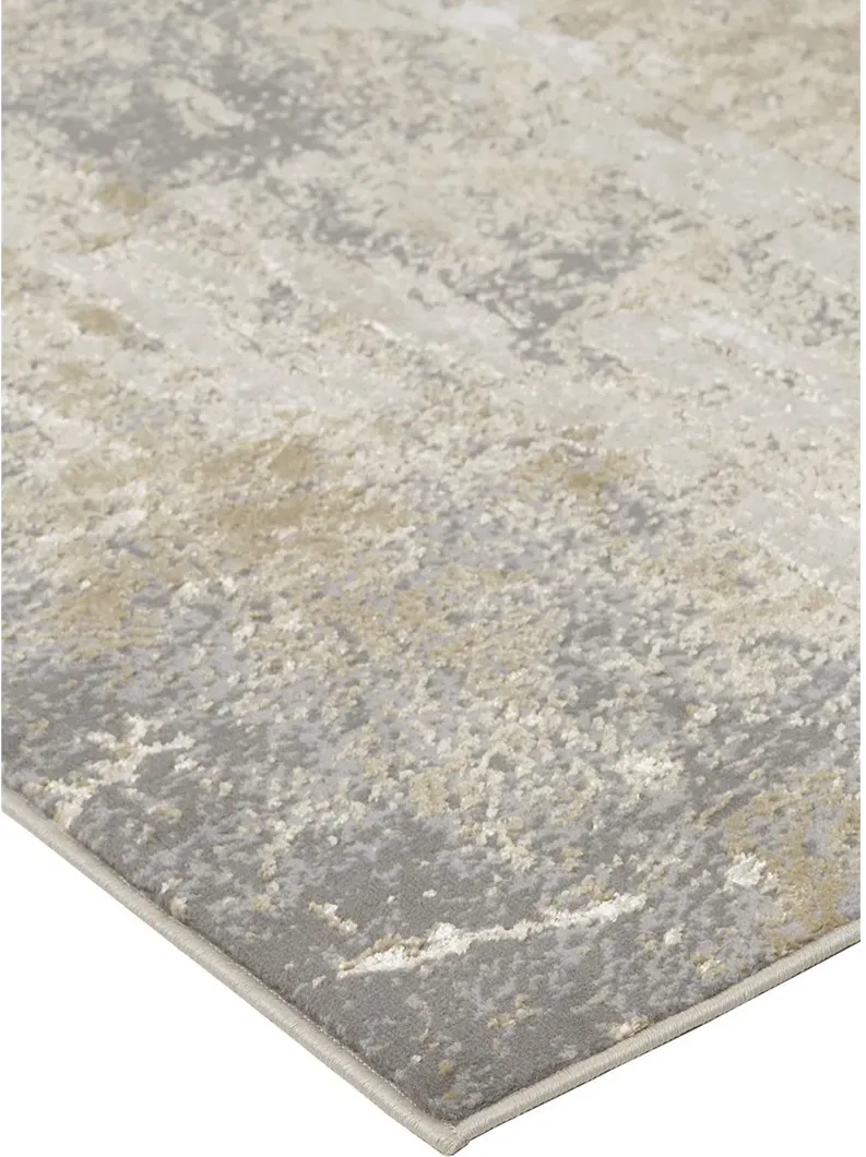 Aura 3567F 3'11" x 6' Ivory/Gold/Gray Rug