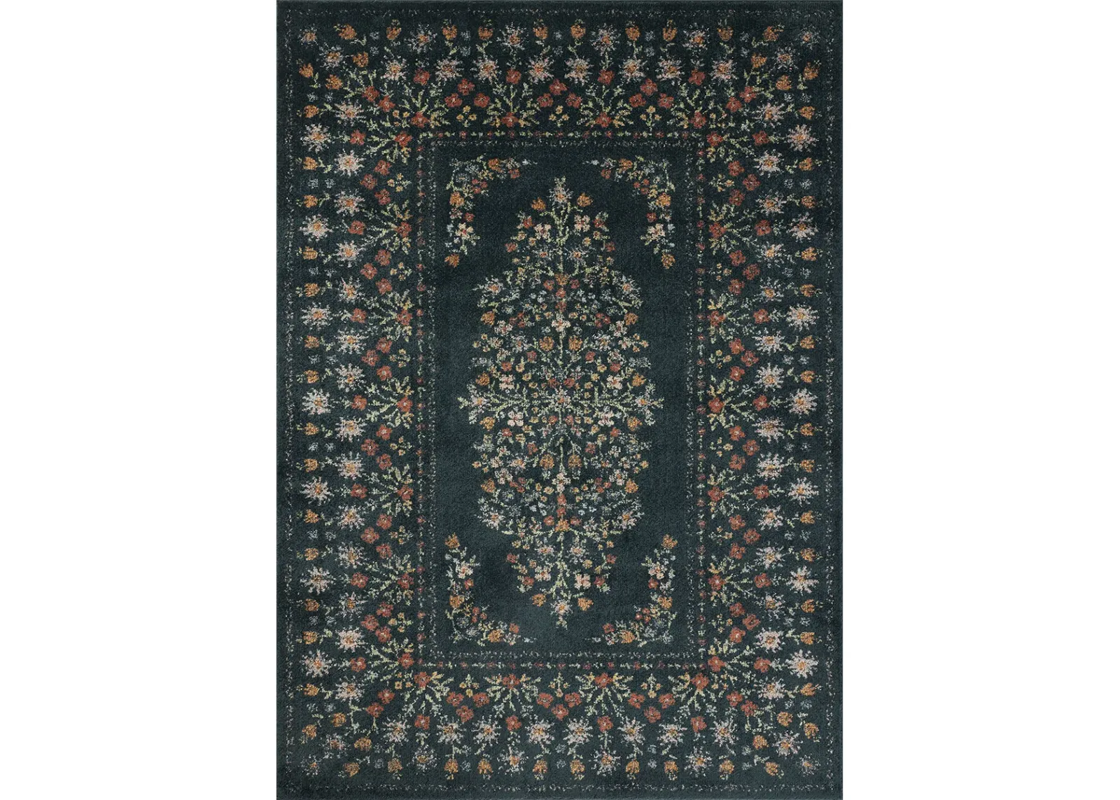 Laurel LAU-02 Navy 3''11" x 5''7" Rug by Rifle Paper Co.