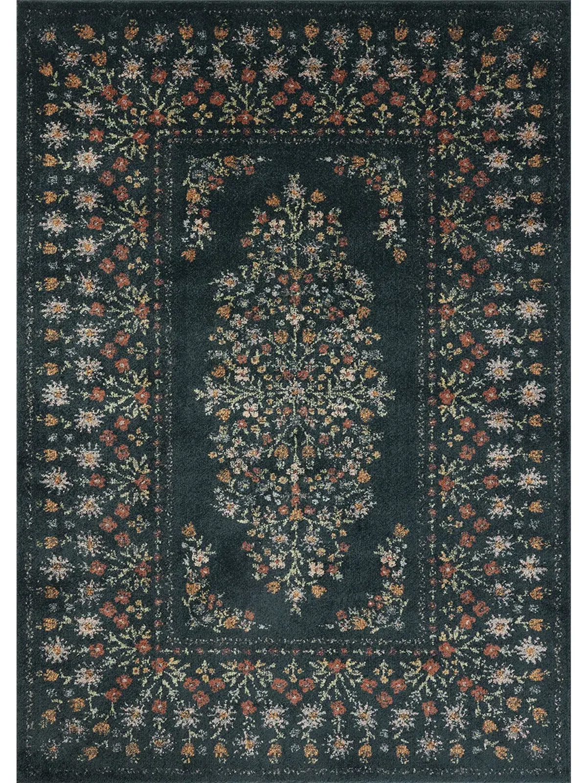 Laurel LAU-02 Navy 3''11" x 5''7" Rug by Rifle Paper Co.