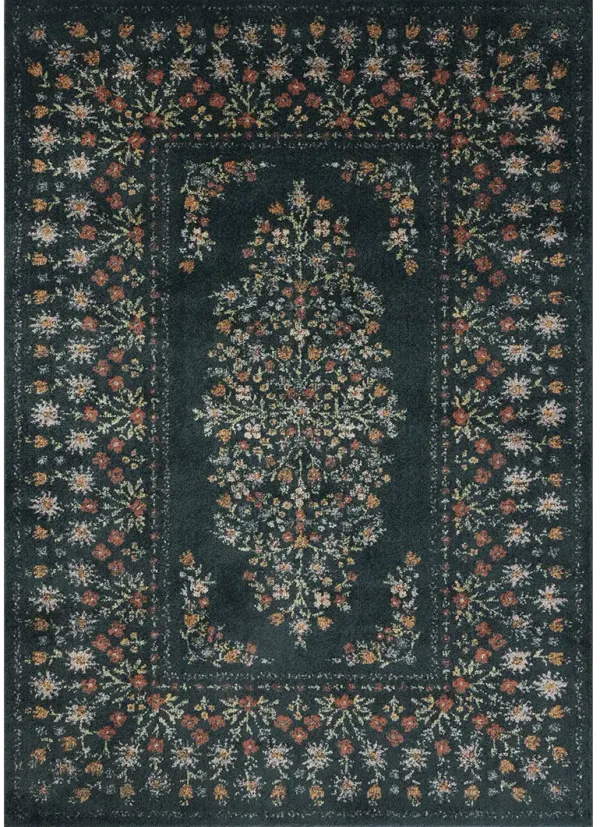 Laurel LAU-02 Navy 3''11" x 5''7" Rug by Rifle Paper Co.