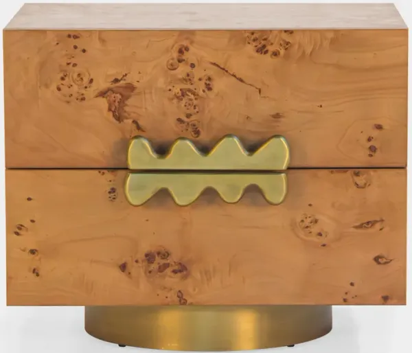 Wavefront Burl Nightstand