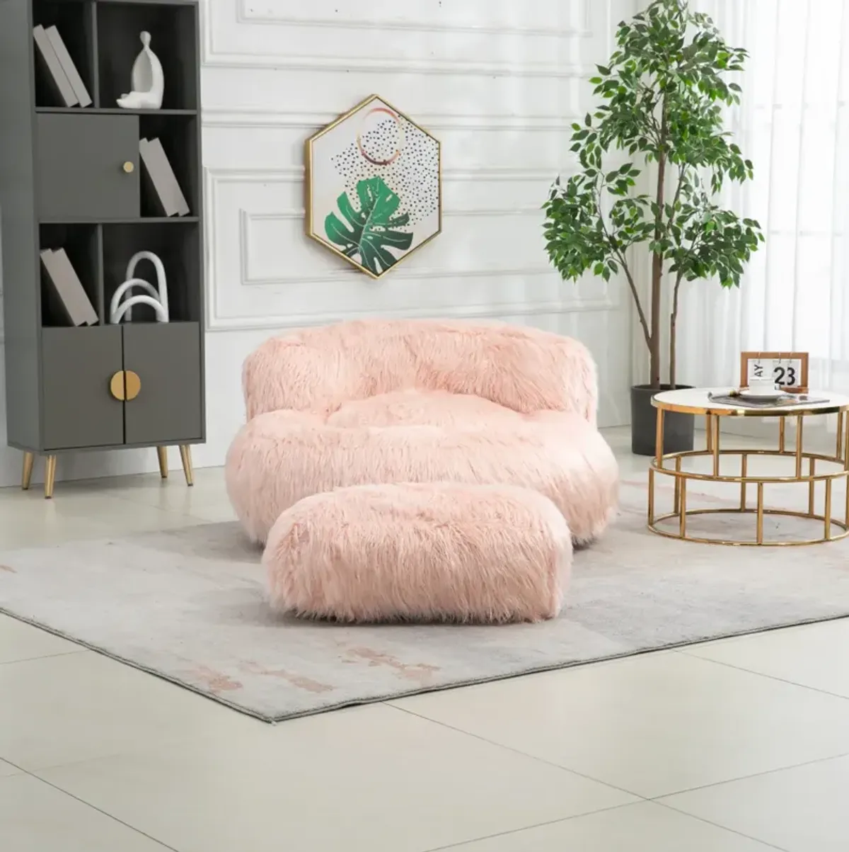 Faux Fur Bean Bag Chair: Durable Comfort for Adults & Kids