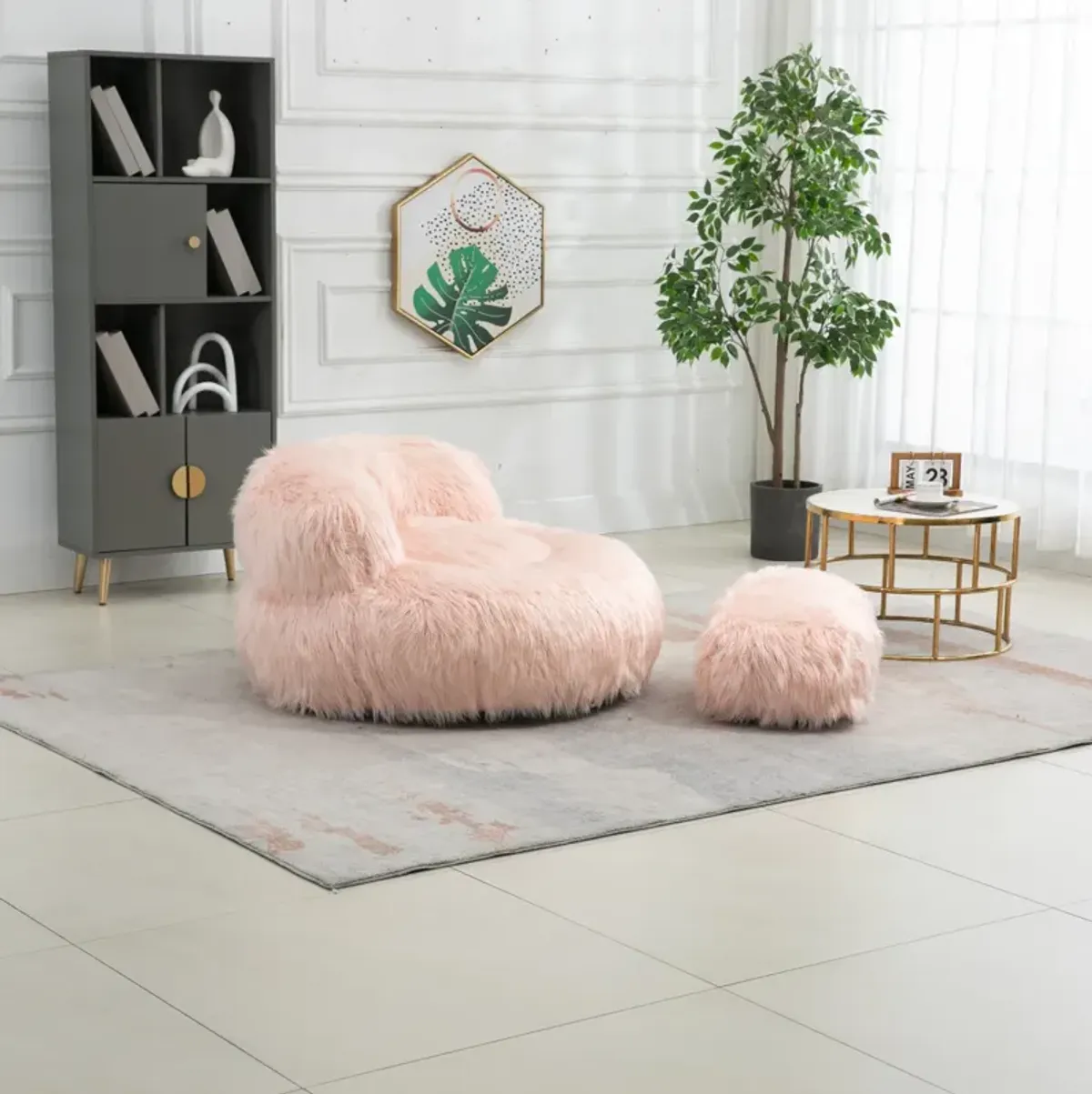 Faux Fur Bean Bag Chair: Durable Comfort for Adults & Kids