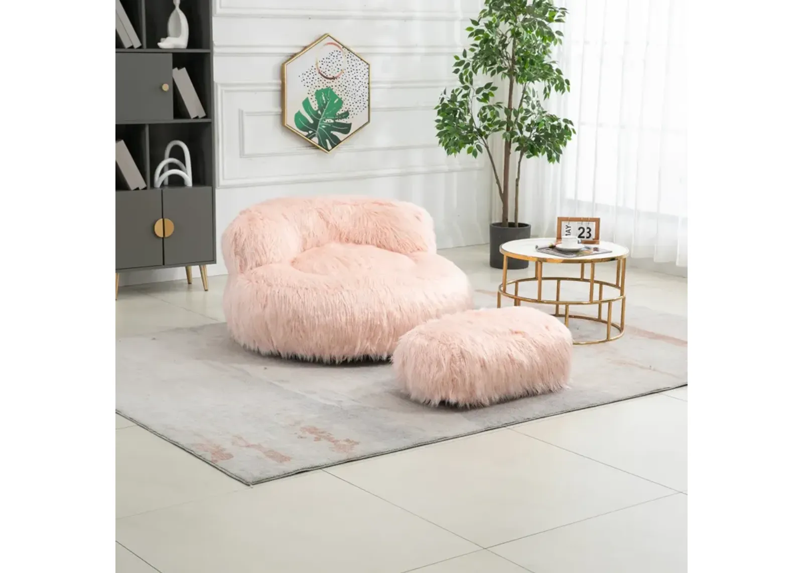 Faux Fur Bean Bag Chair: Durable Comfort for Adults & Kids