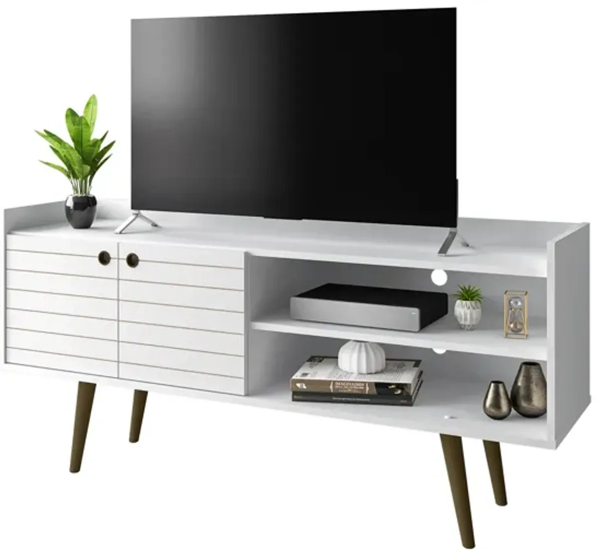 Bogart White TV Stand