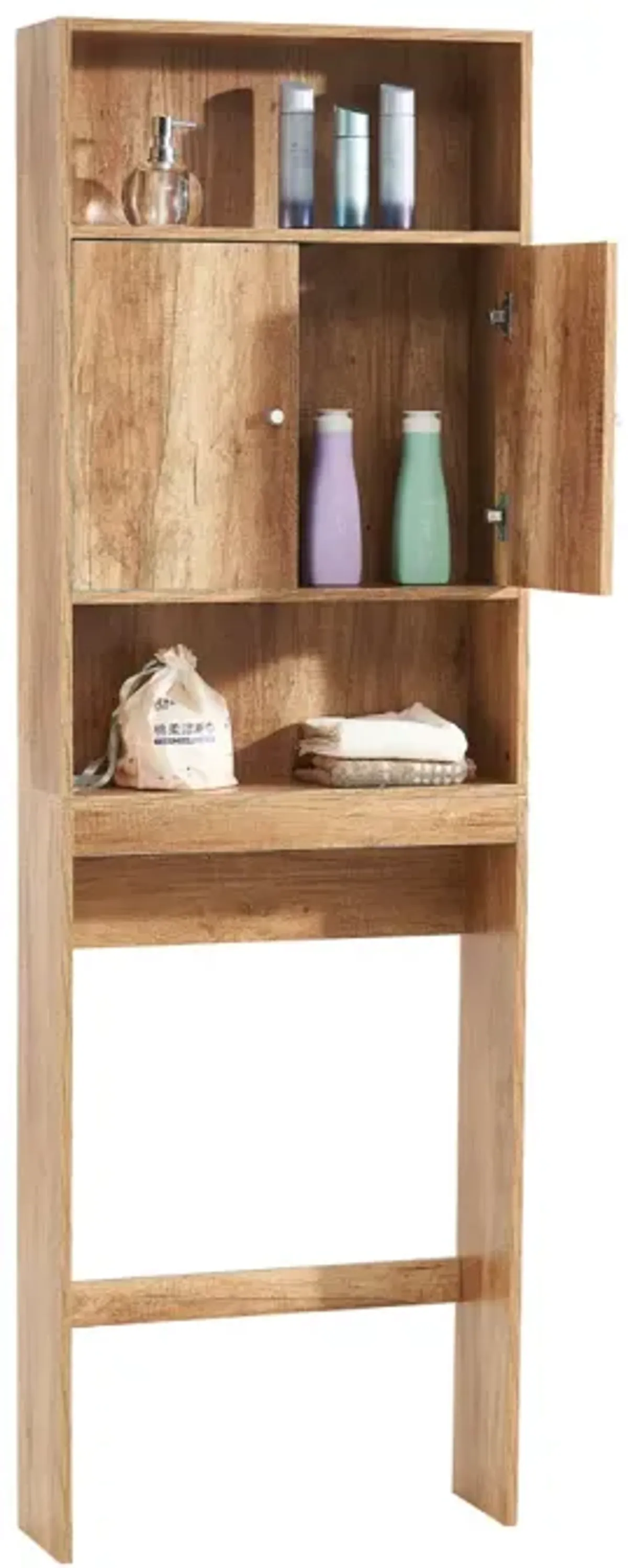 Home Bathroom Shelf Over-The-Toilet, Bathroom Spacesaver, Bathroom, Toilet Storage Cabinet, Wood