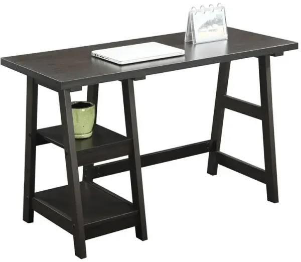 Convience Concept, Inc. Designs2Go Trestle Desk with Shelves