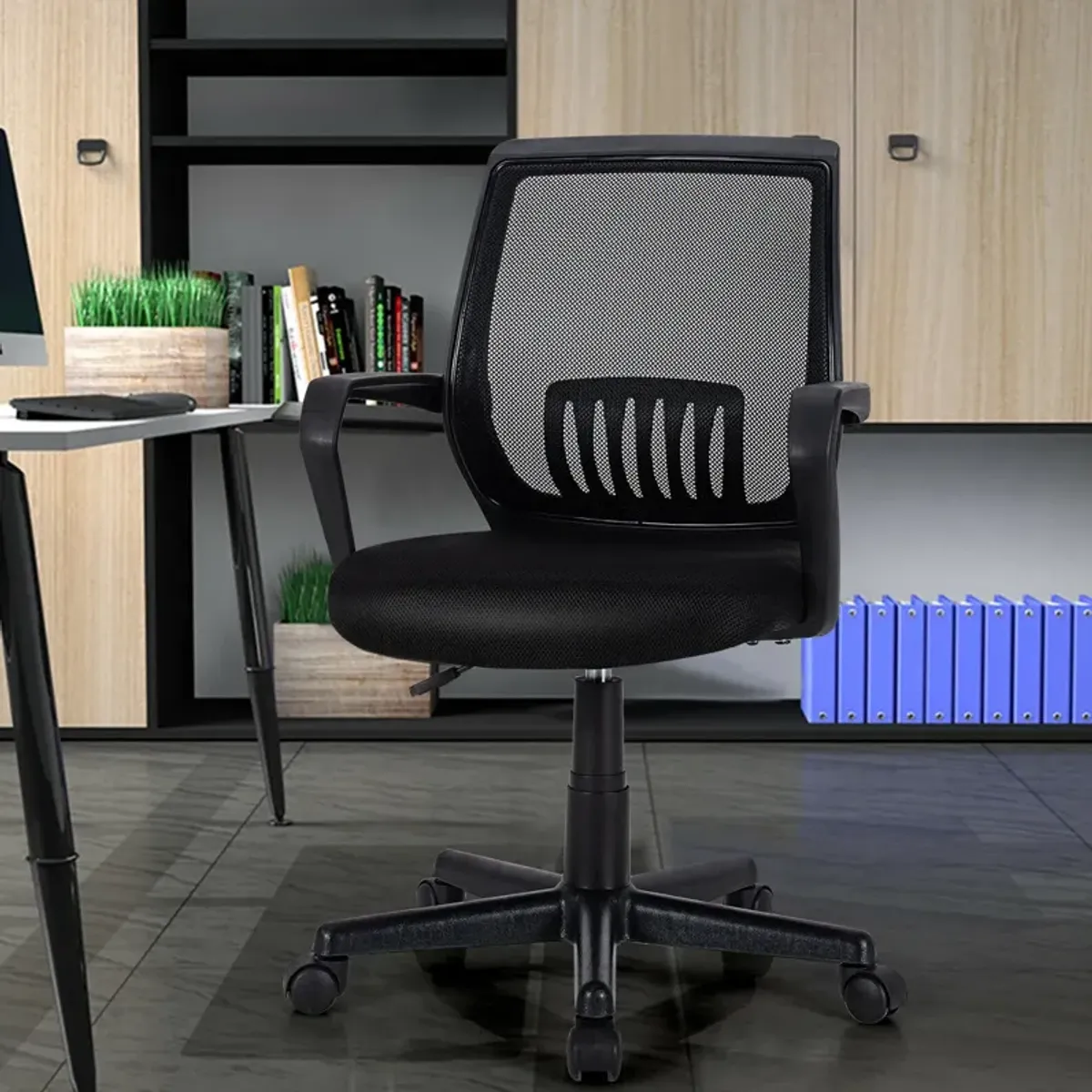 Mid-Back Mesh Height Adjustable Executive Chair with Lumbar Support