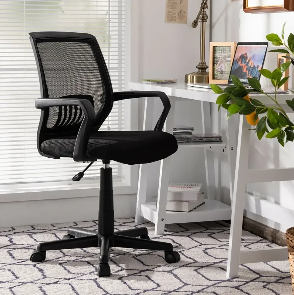 Mid-Back Mesh Height Adjustable Executive Chair with Lumbar Support