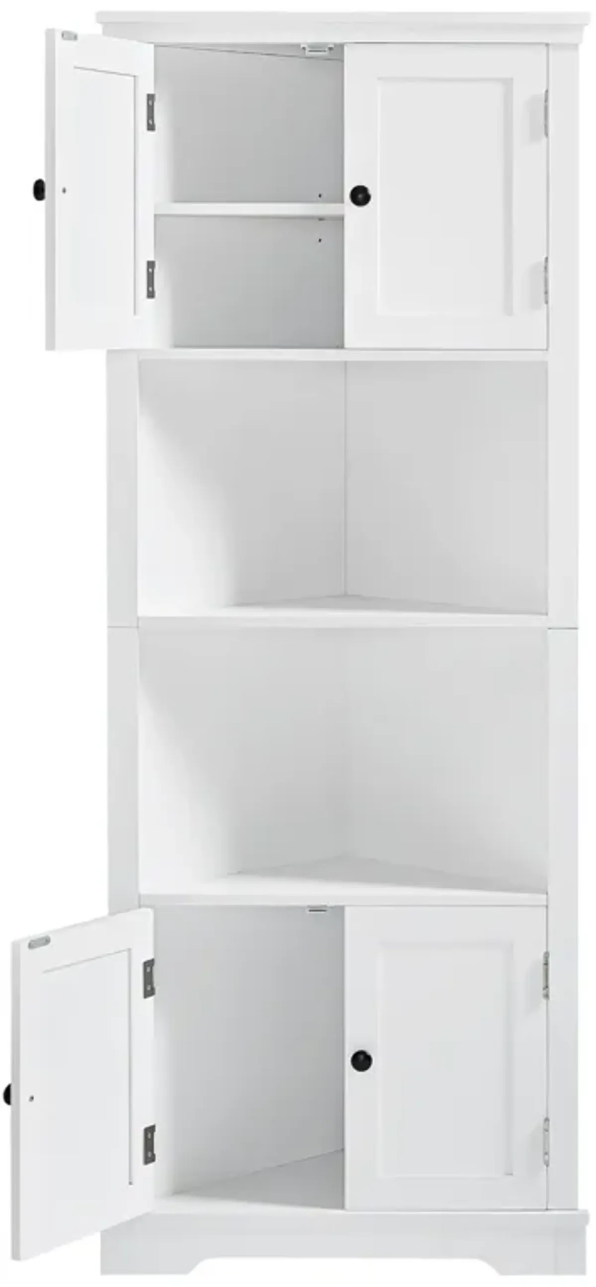 Merax Modern Tall White Bathroom Storage Cabinet