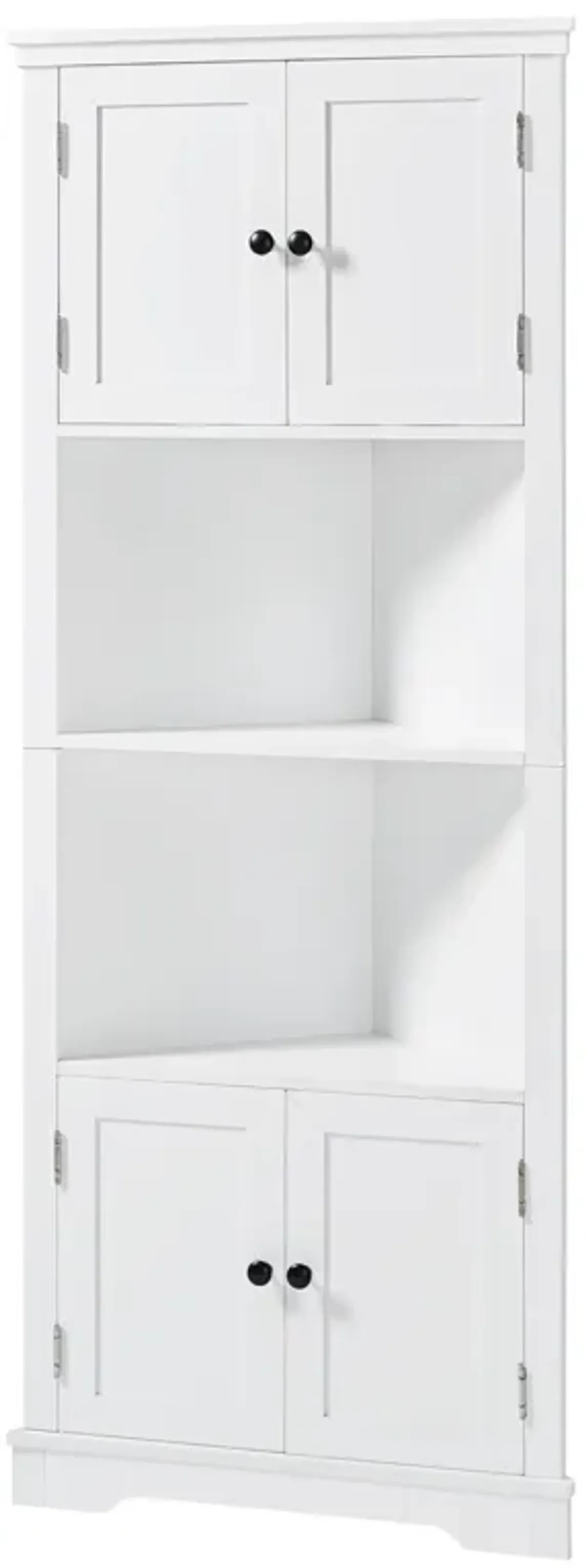 Merax Modern Tall White Bathroom Storage Cabinet