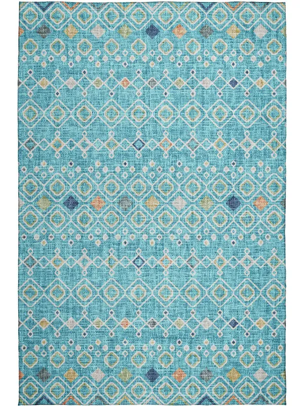 Portico PO4 Teal 10' x 14' Rug