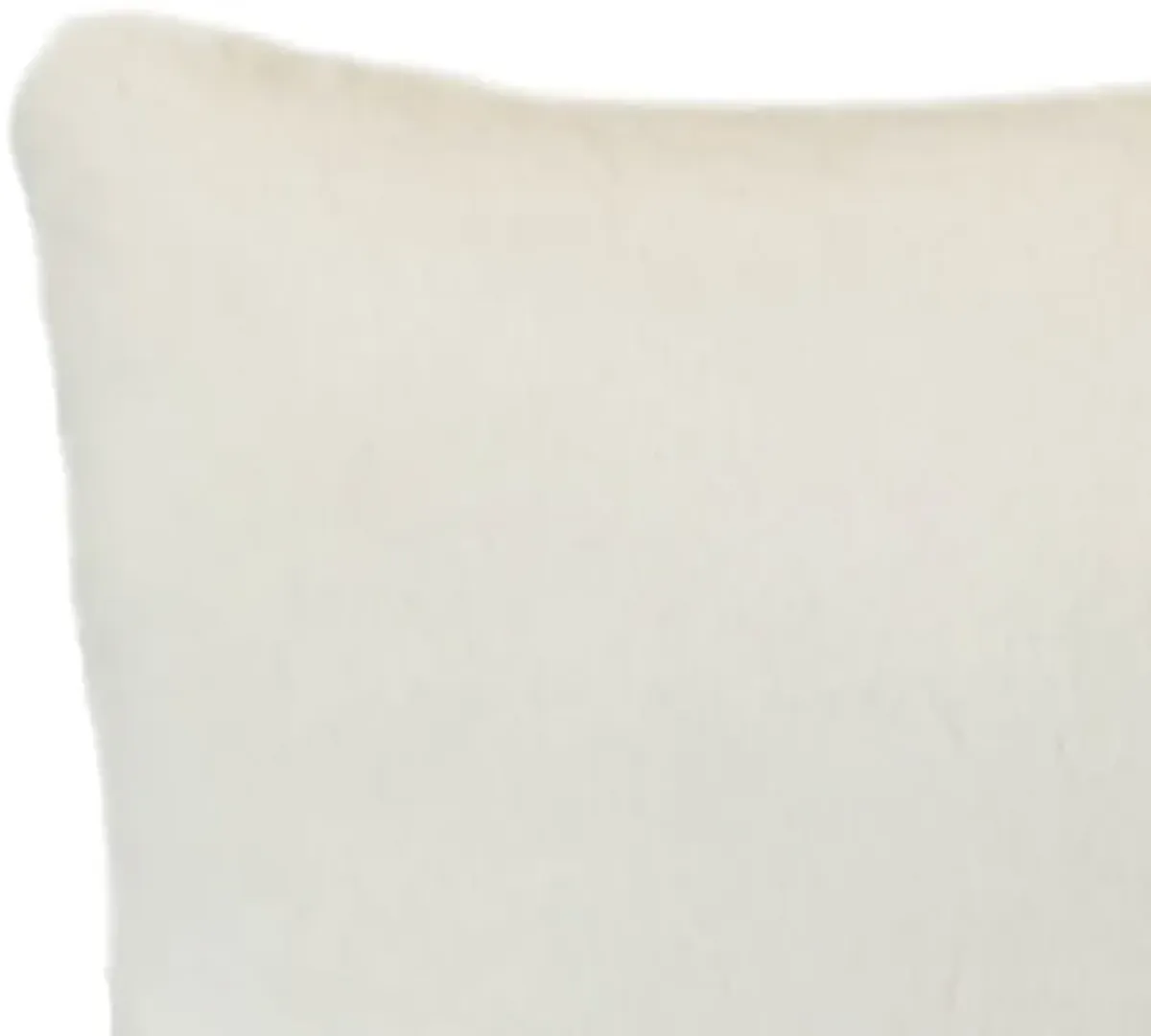 Faux Fur Pillow with Removable Cover and Zipper Closure, Set of 2, White-Benzara