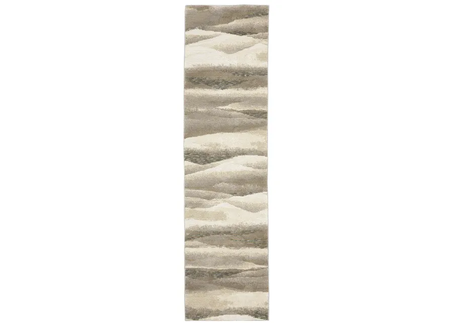 Evolution 2'6" x 12' Beige Rug