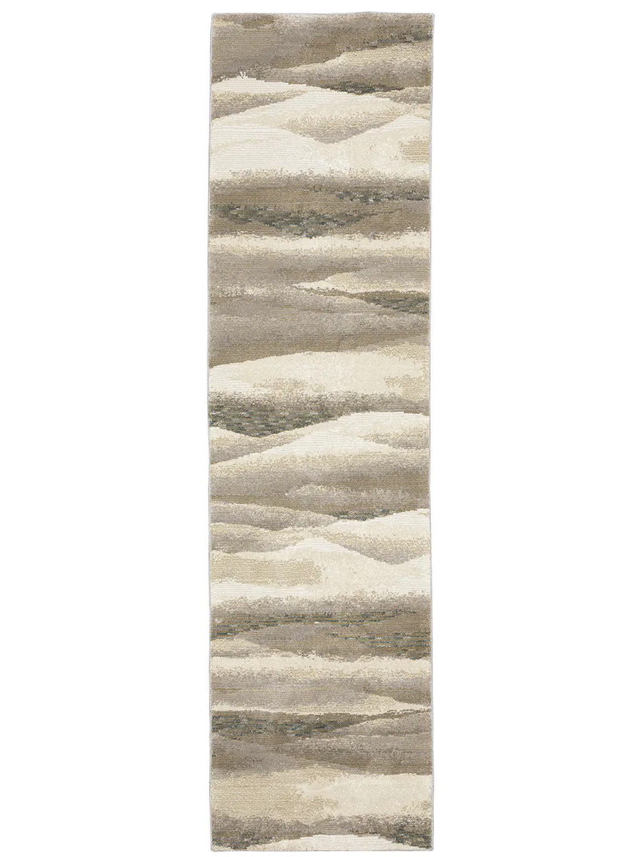 Evolution 2'6" x 12' Beige Rug