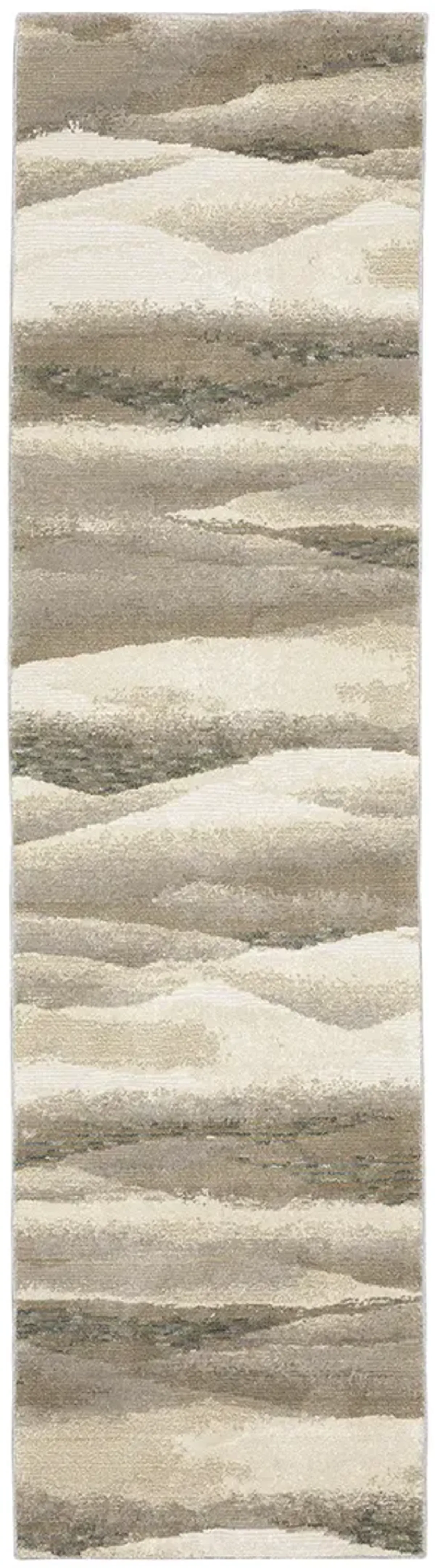 Evolution 2'6" x 12' Beige Rug