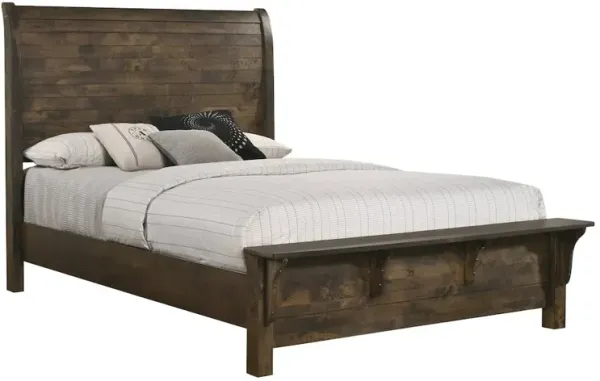 New Classic Furniture Blue Ridge Wood King Bed, Rustic Gray
