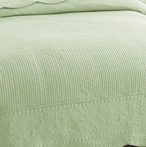 MarCielo 3 PCS 100% Cotton Oversized Bedspread Set Lightweight Quilt Set TG - King