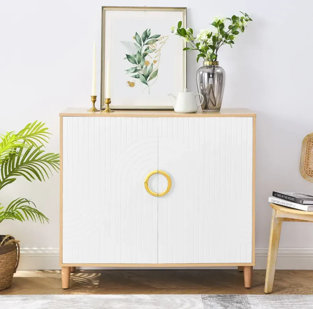 35.5 in.H Stoarge Accent Cabinet with Shelves