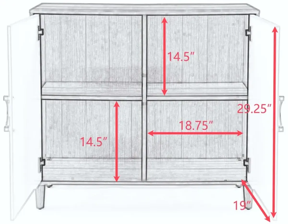 35.5 in.H Stoarge Accent Cabinet with Shelves