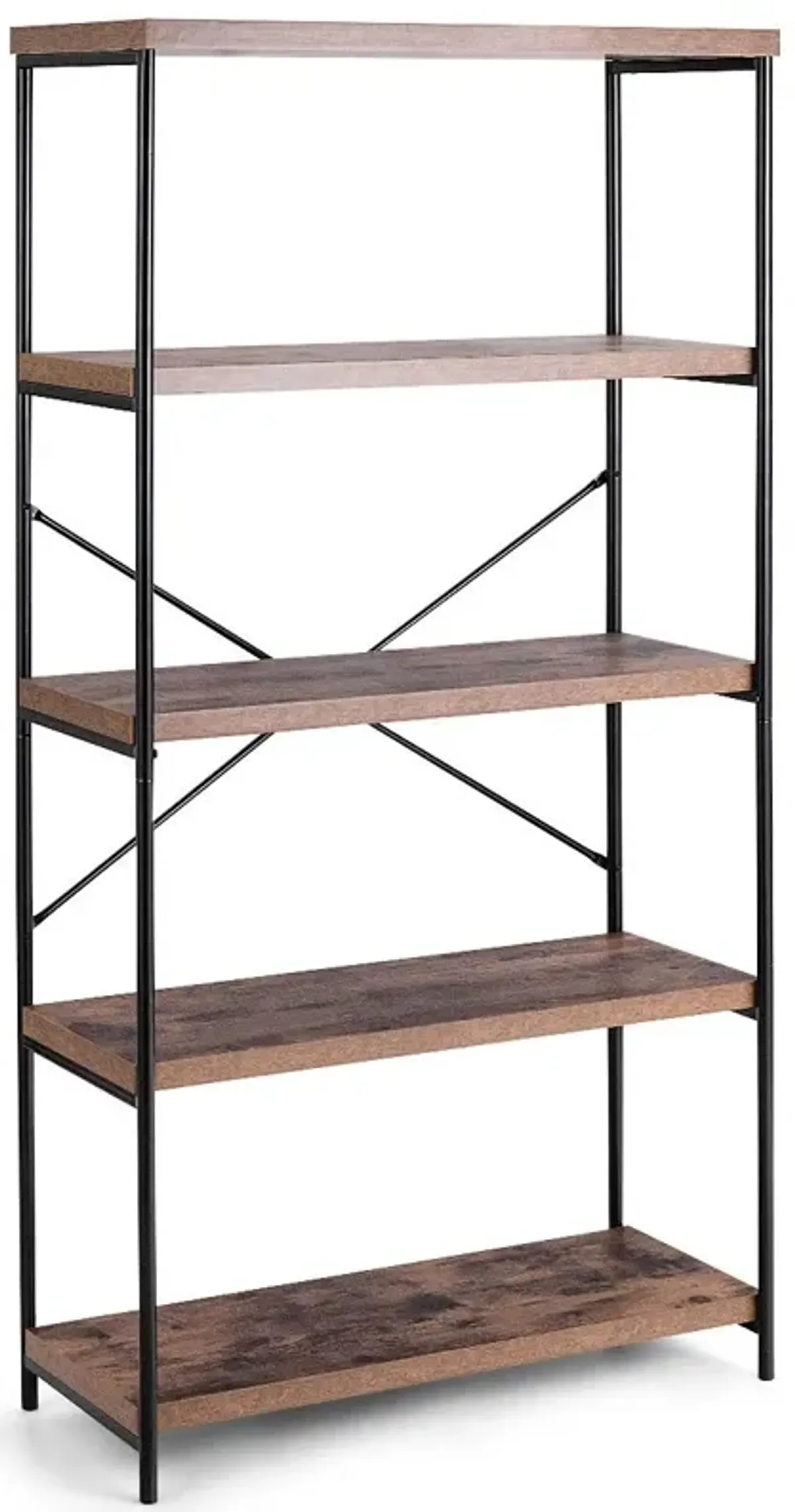 Multipurpose Open Bookcase Industrial Rack Wide Standing Storage Shelf