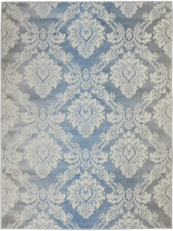 Elation ETN03 Ivory/Blue 5'3" x 7'3" Rug