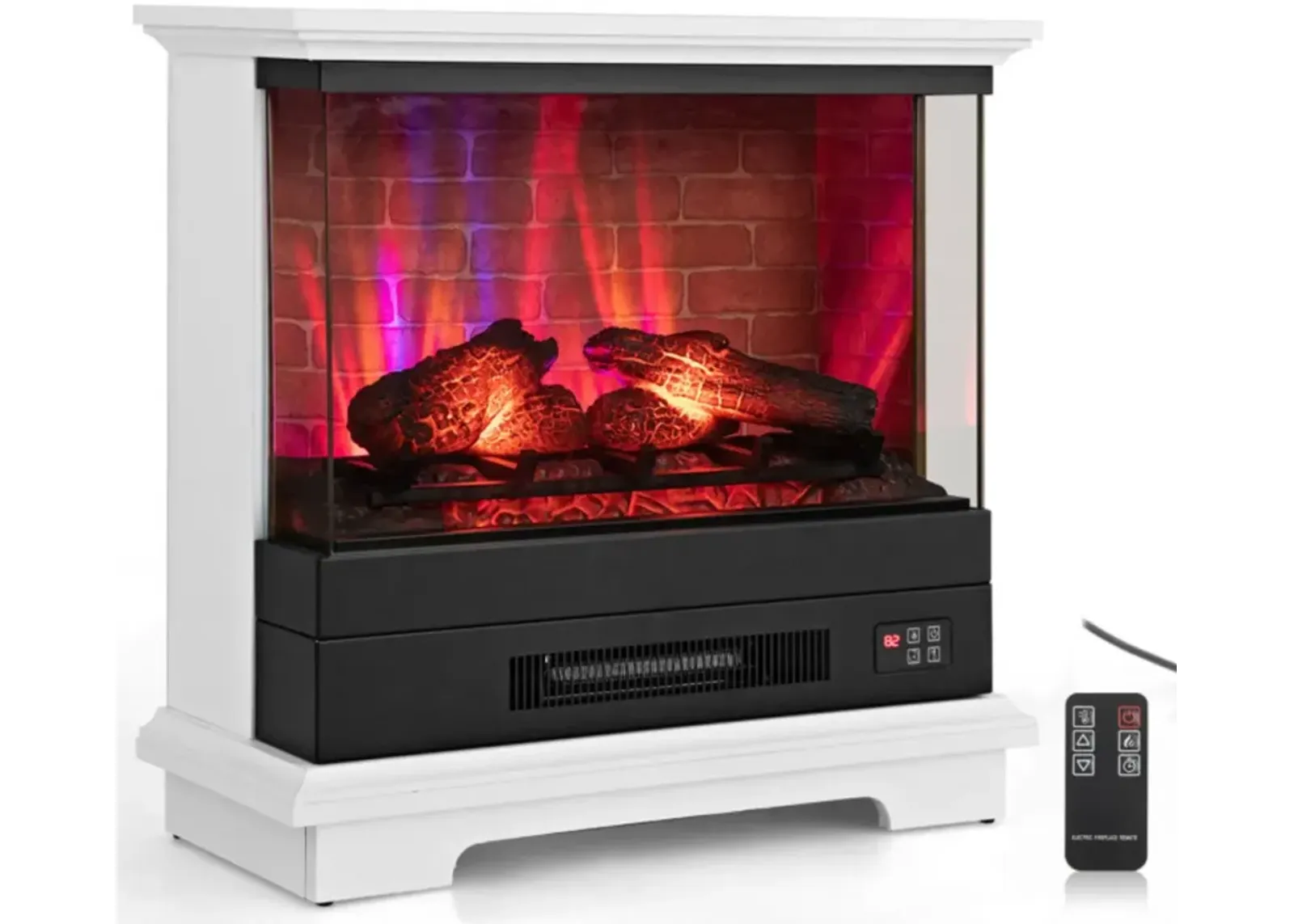 Hivvago 27 Inch Freestanding Fireplace with Remote Control