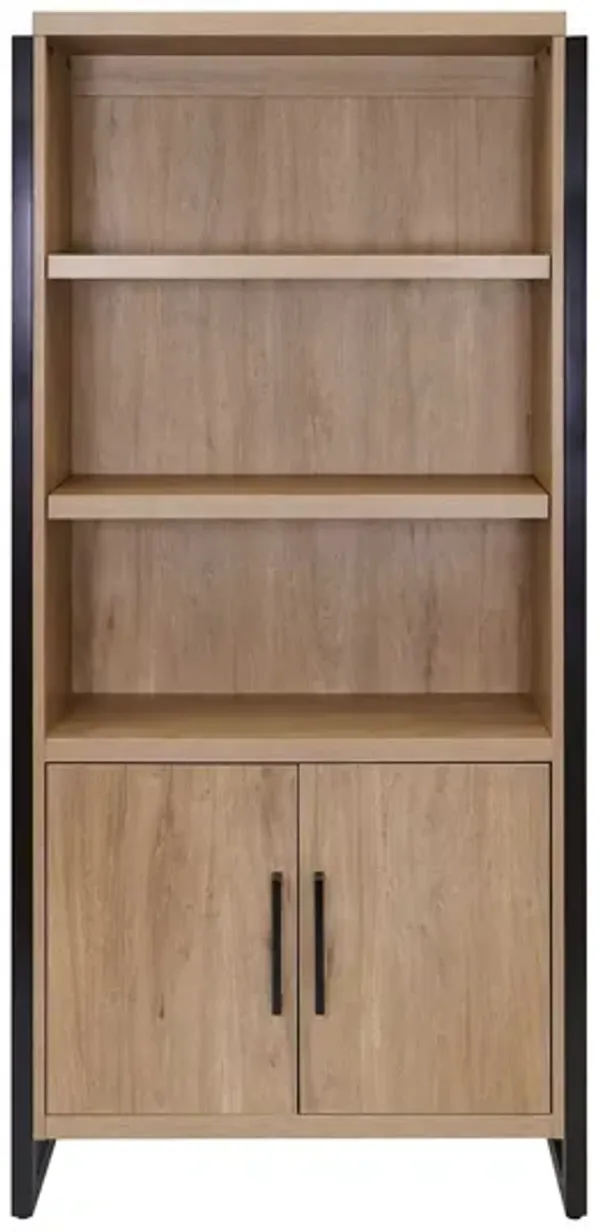 Mason 78" Lower Door Bookcase in Brown