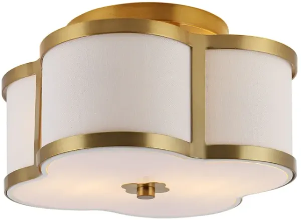 Quatrefoil Scalloped Shade Metal Classic Glam LED Flush Mount