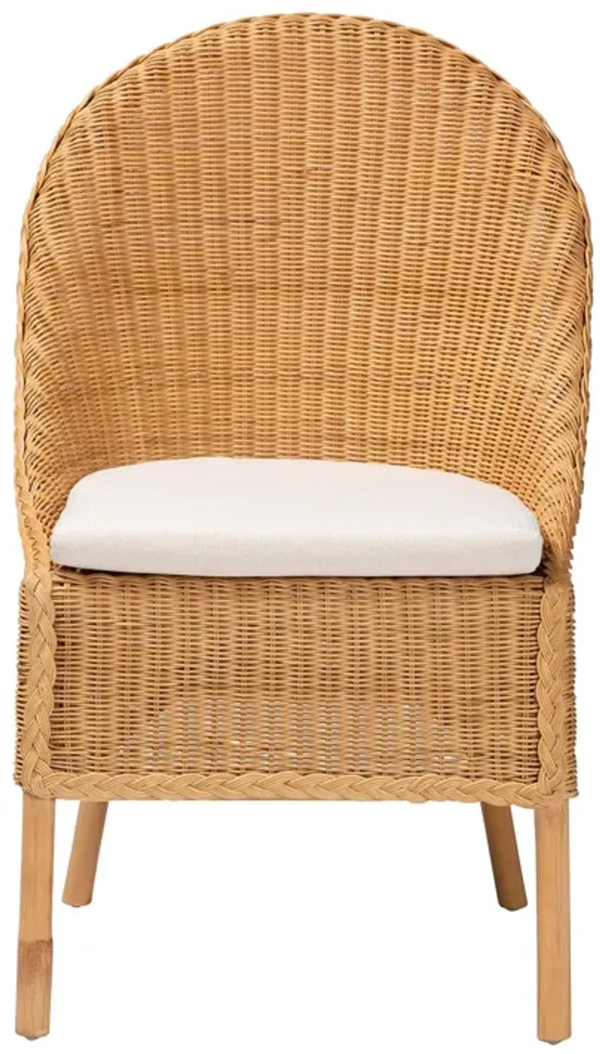 Bali & Pari Camelia Bohemian Light Honey Rattan Dining Chair